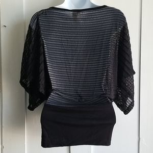 Black blouse see  through